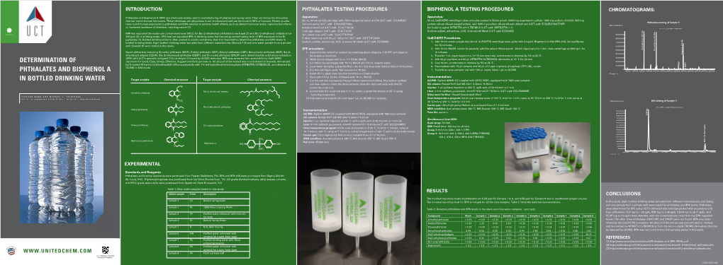 PHTHALATES and BISPHENOL Poster