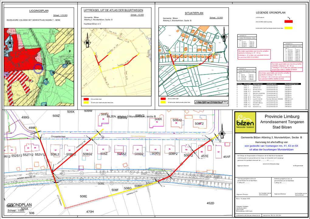 Uittreksel Uit De Atlas Der Buurtwegen Situatieplan