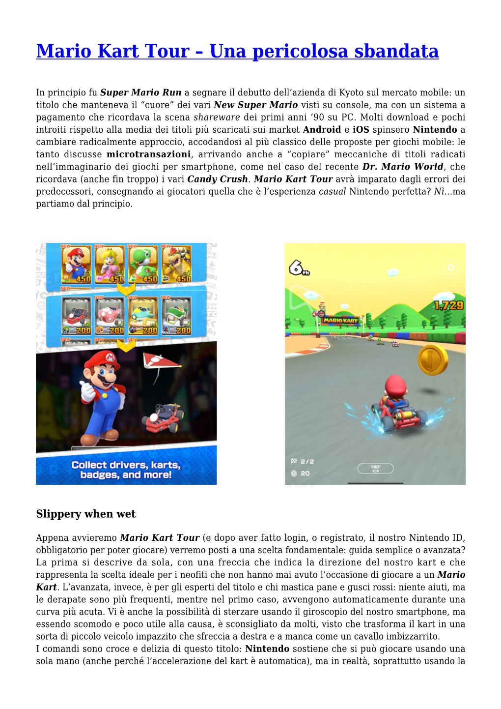 Mario Kart Tour &#8211; Una Pericolosa Sbandata,Disc Jam,Il Punto