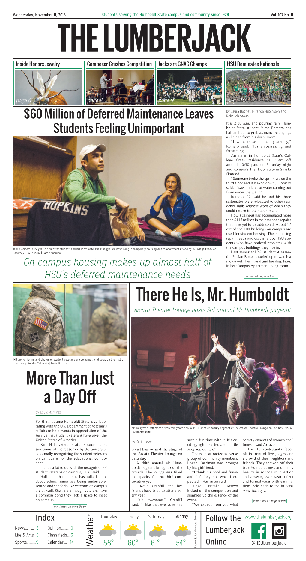 The Lumberjack, November 11, 2015