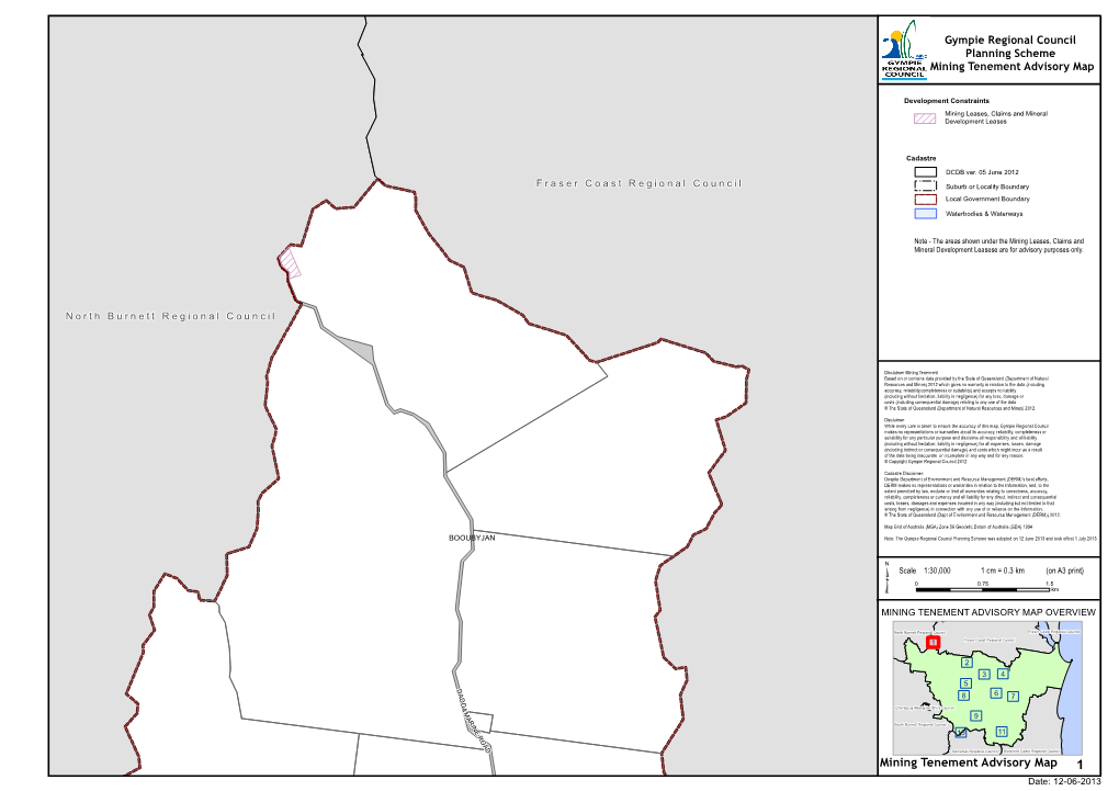 Mining Tenement Advisory Map