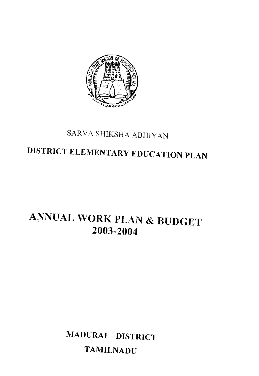 Annual W Ork Plan & BUDGET