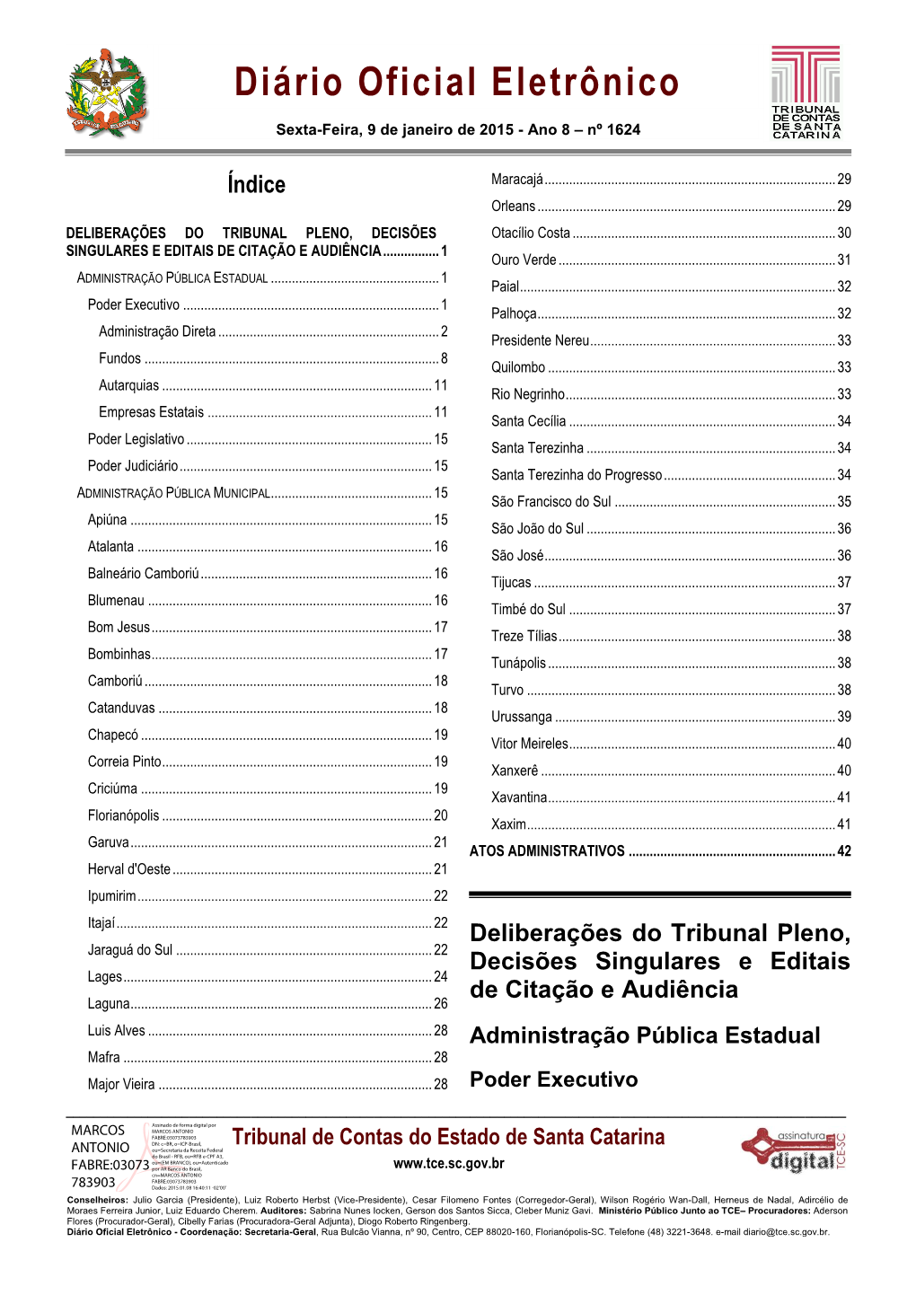 Tribunal De Contas Do Estado De Santa Catarina