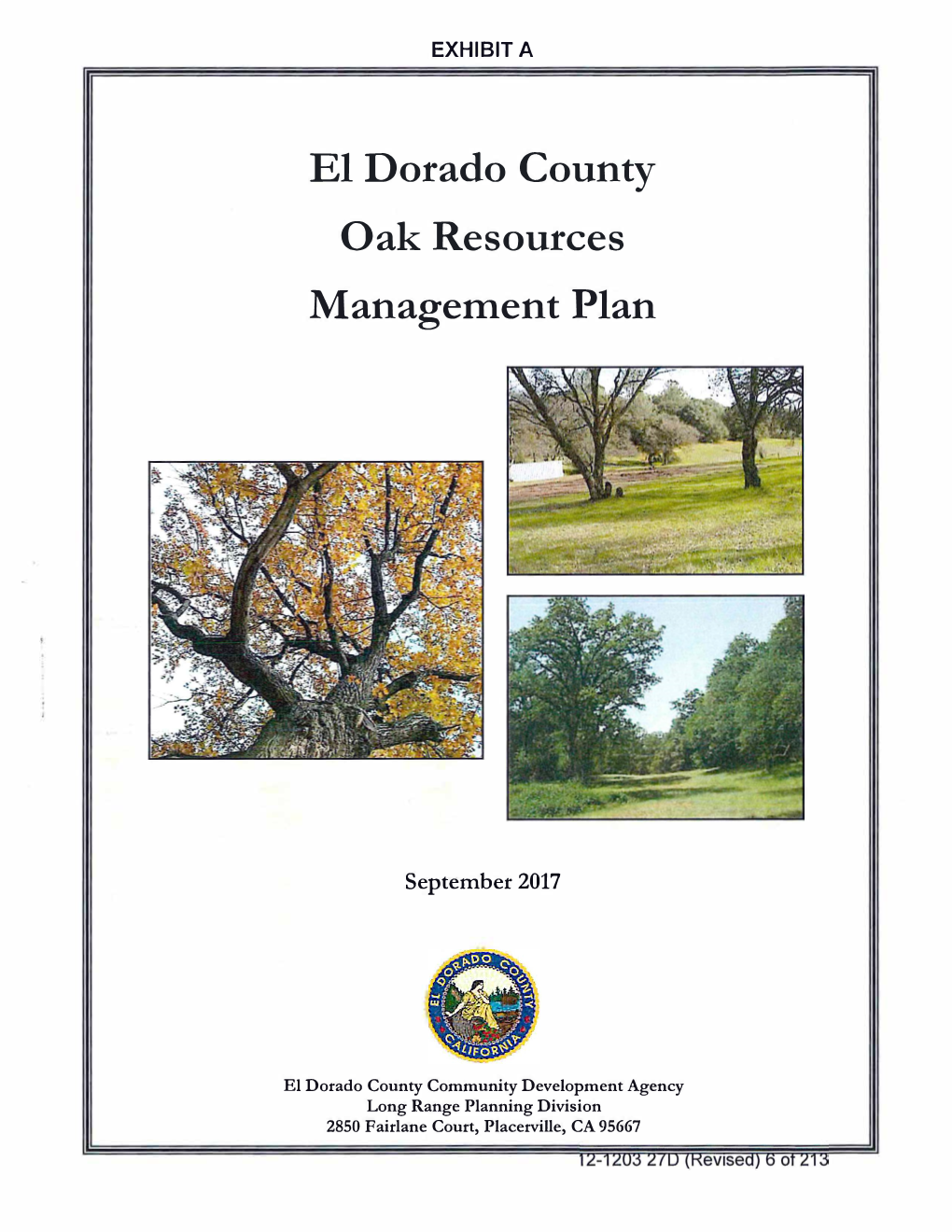 Oak Resources Management Plan