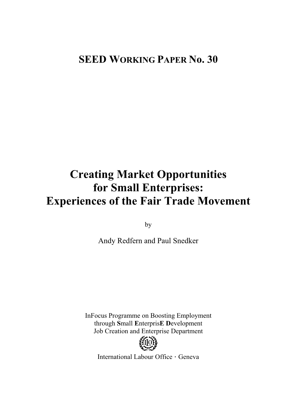 Experiences of the Fair Trade Movement