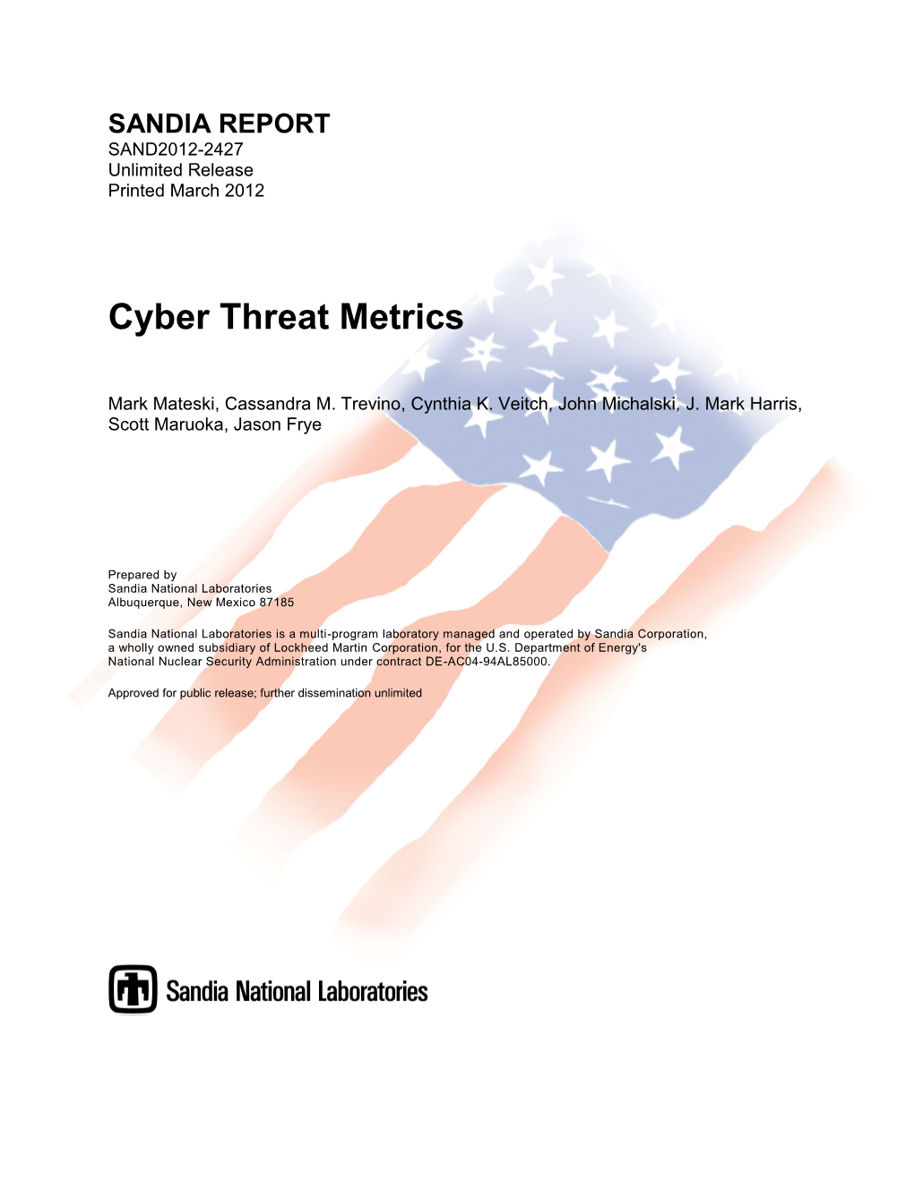 Cyber Threat Metrics