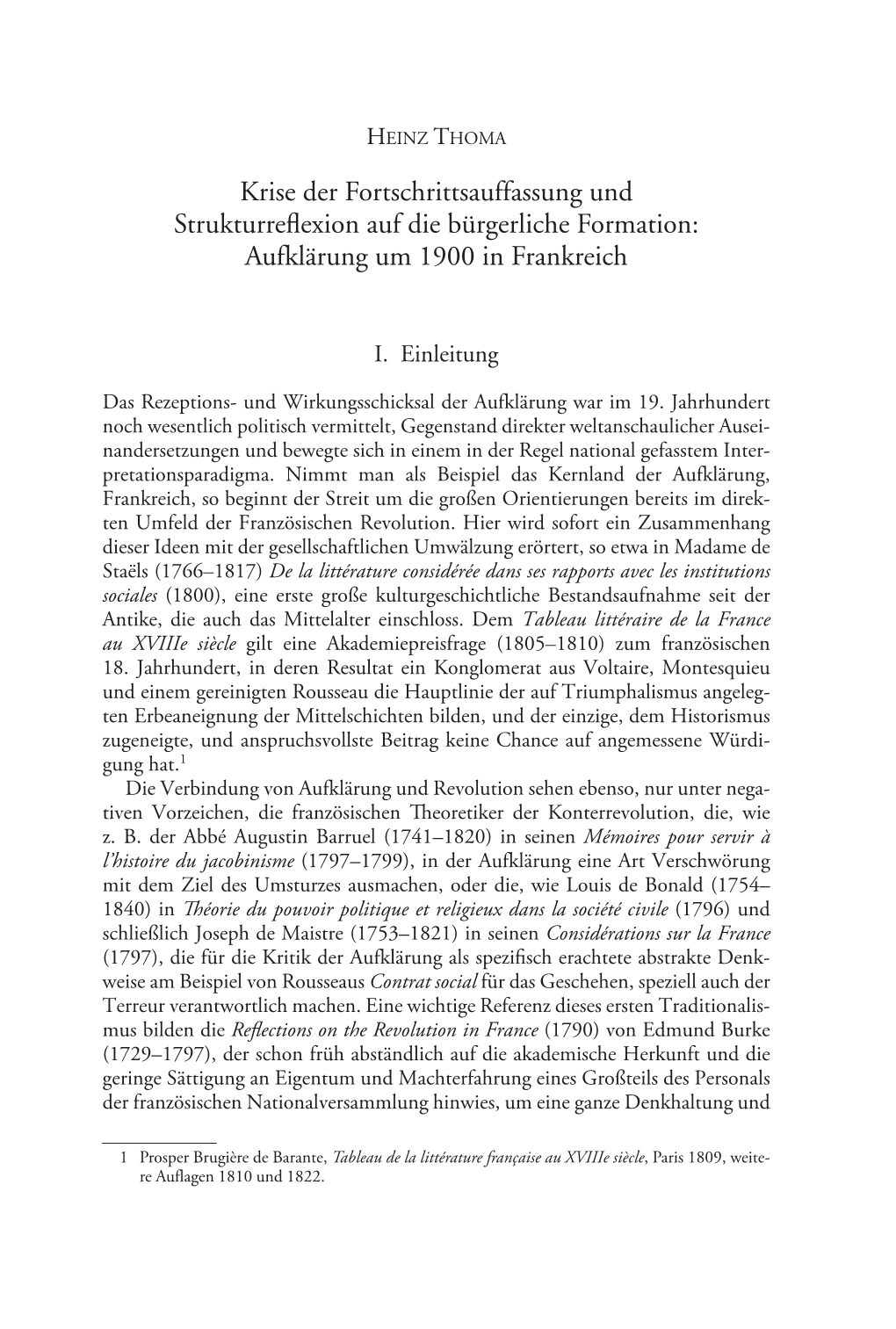 Krise Der Fortschrittsauffassung Und Strukturreflexion Auf Die Bürgerliche