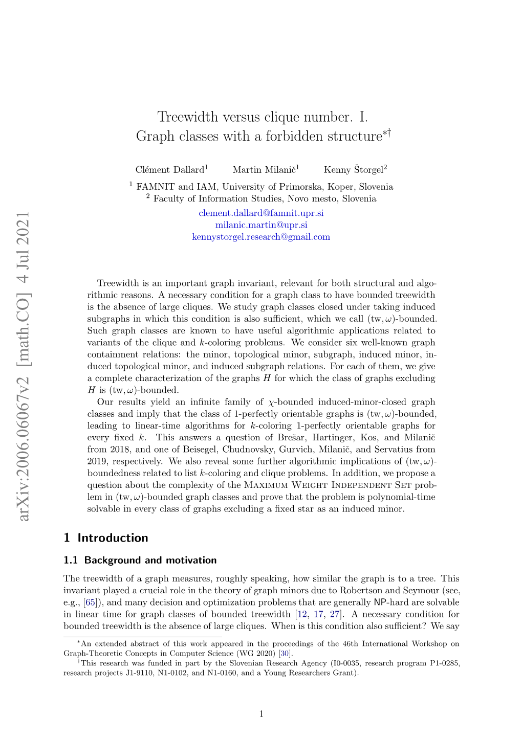 Arxiv:2006.06067V2 [Math.CO] 4 Jul 2021