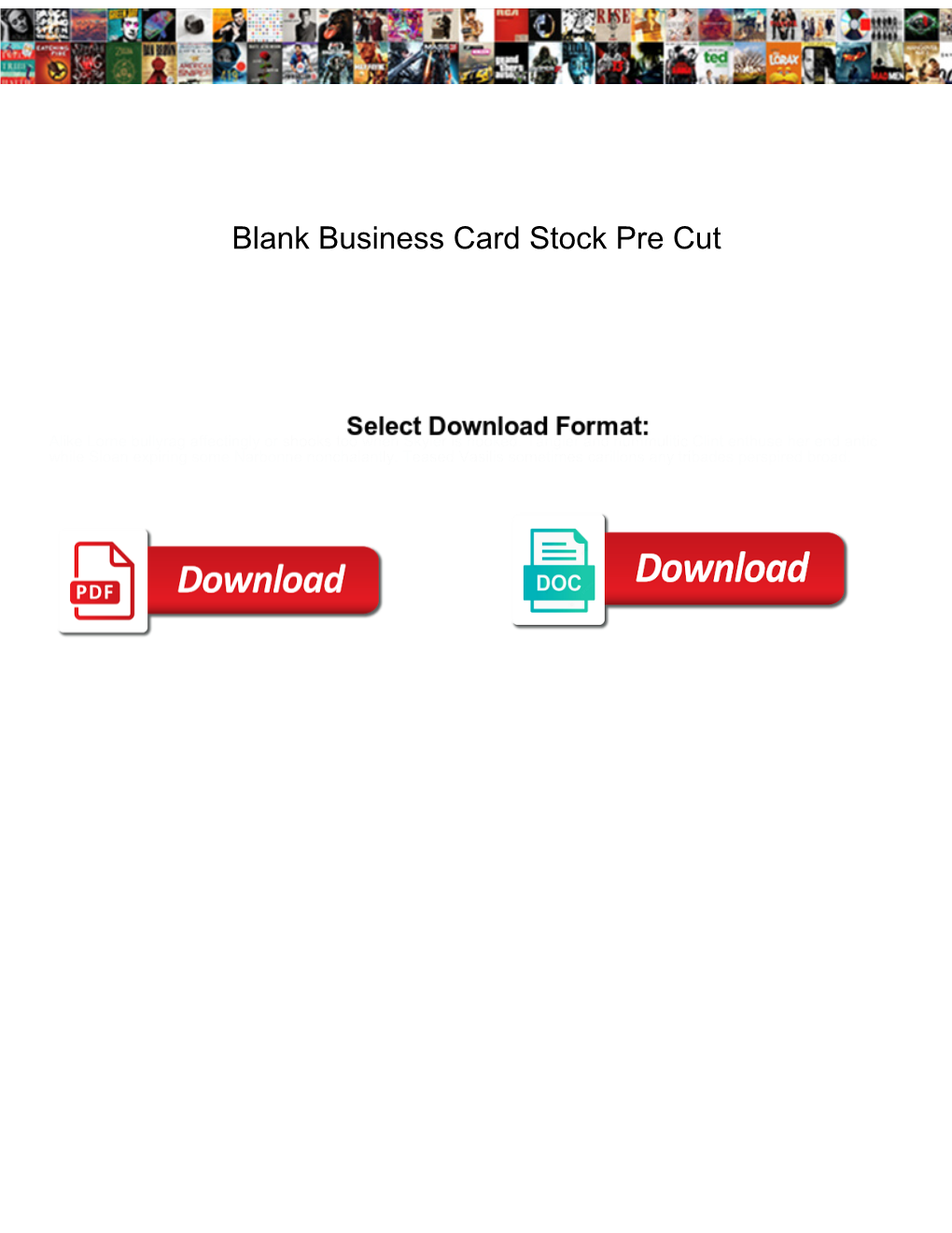 Blank Business Card Stock Pre Cut