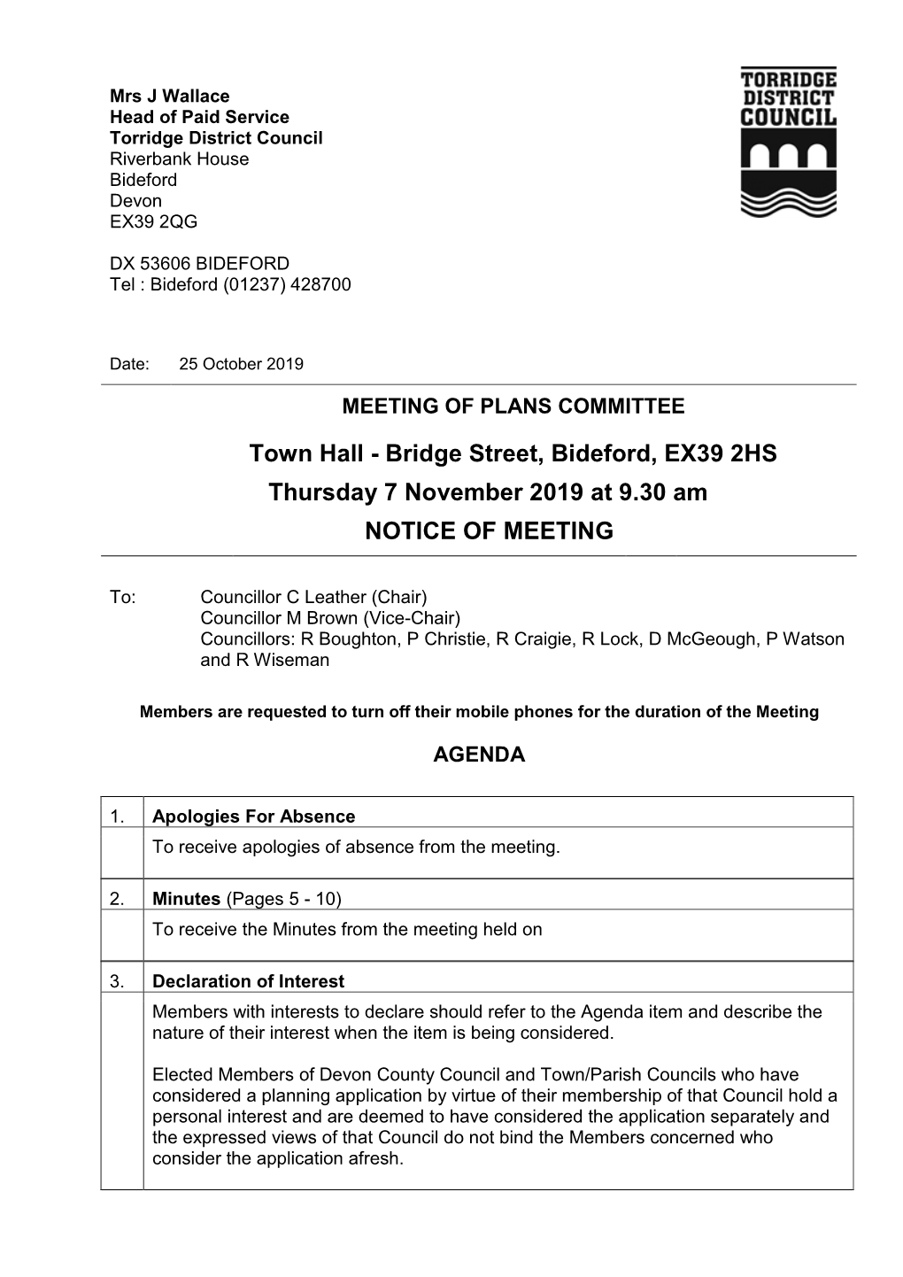 (Public Pack)Agenda Document for Plans Committee, 07/11/2019 09:30