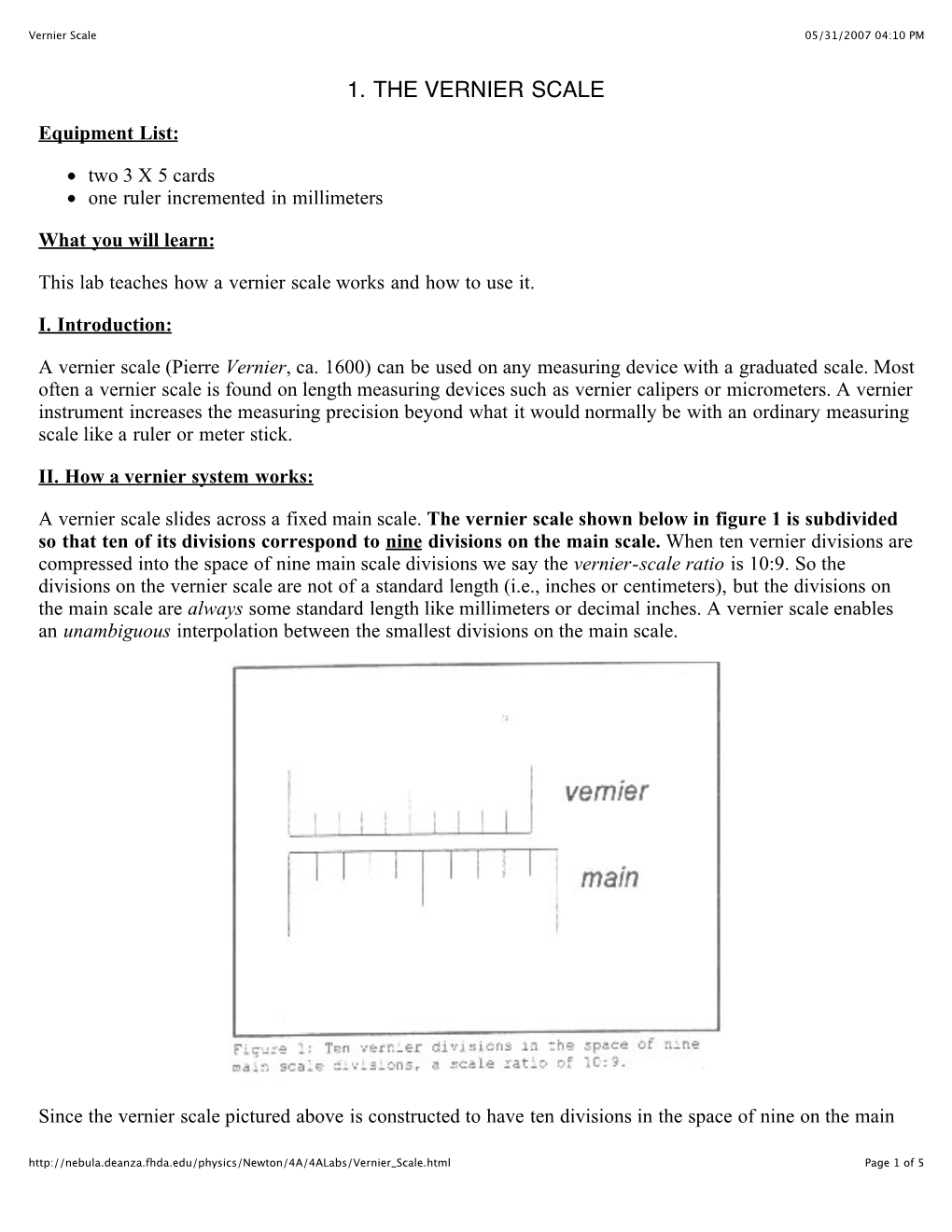 Vernier Scale 05/31/2007 04:10 PM