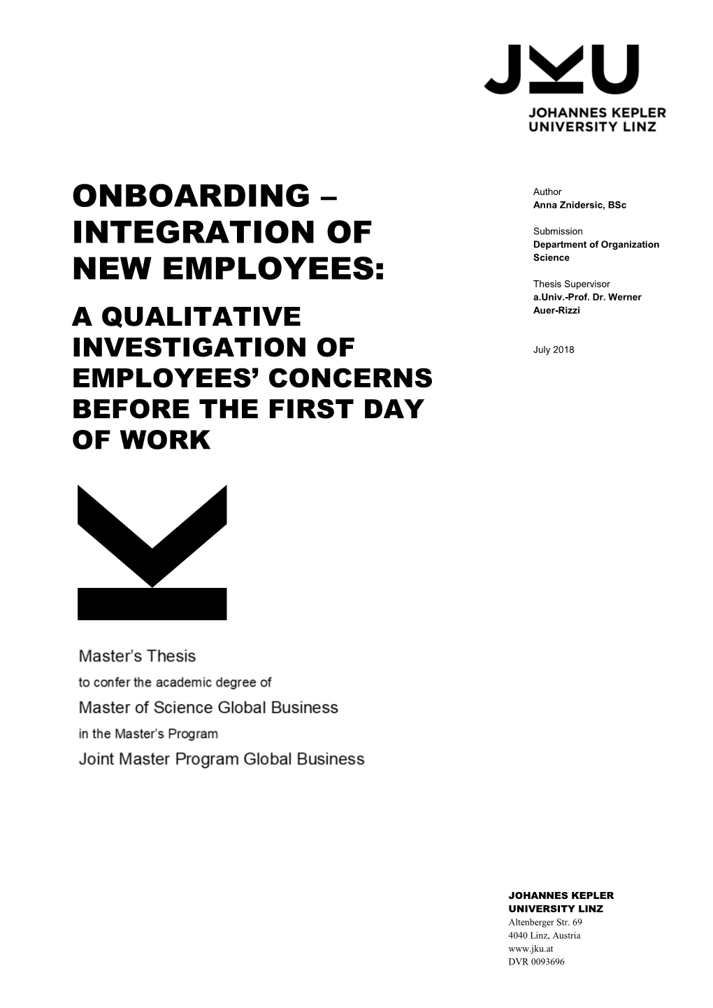 Onboarding – Integration of New Employees