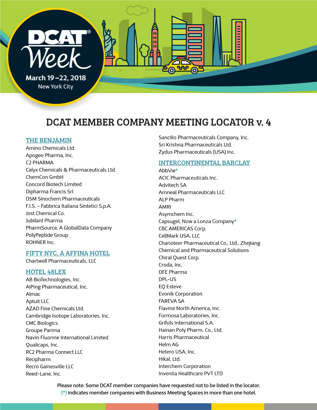 DCAT MEMBER COMPANY MEETING LOCATOR V. 4