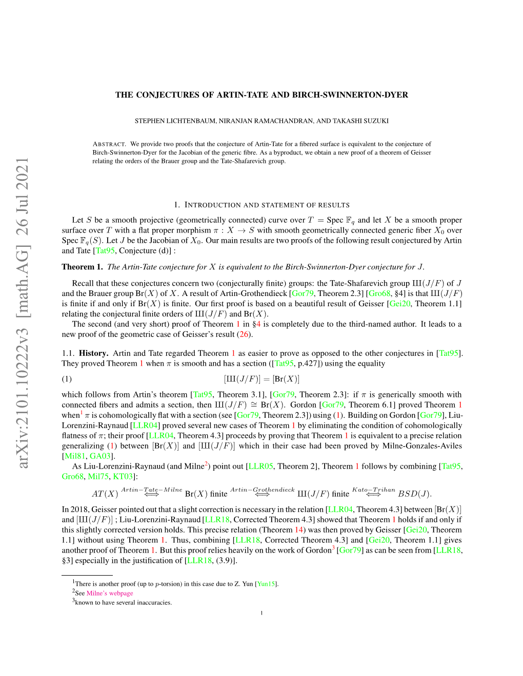 Arxiv:2101.10222V2 [Math.AG] 13 May 2021