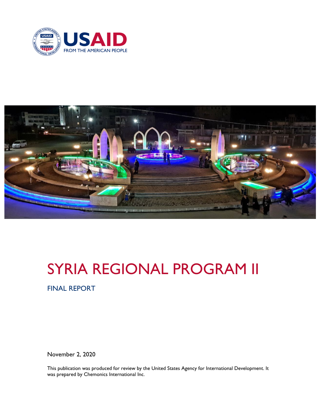 Syria Regional Program Ii Final Report