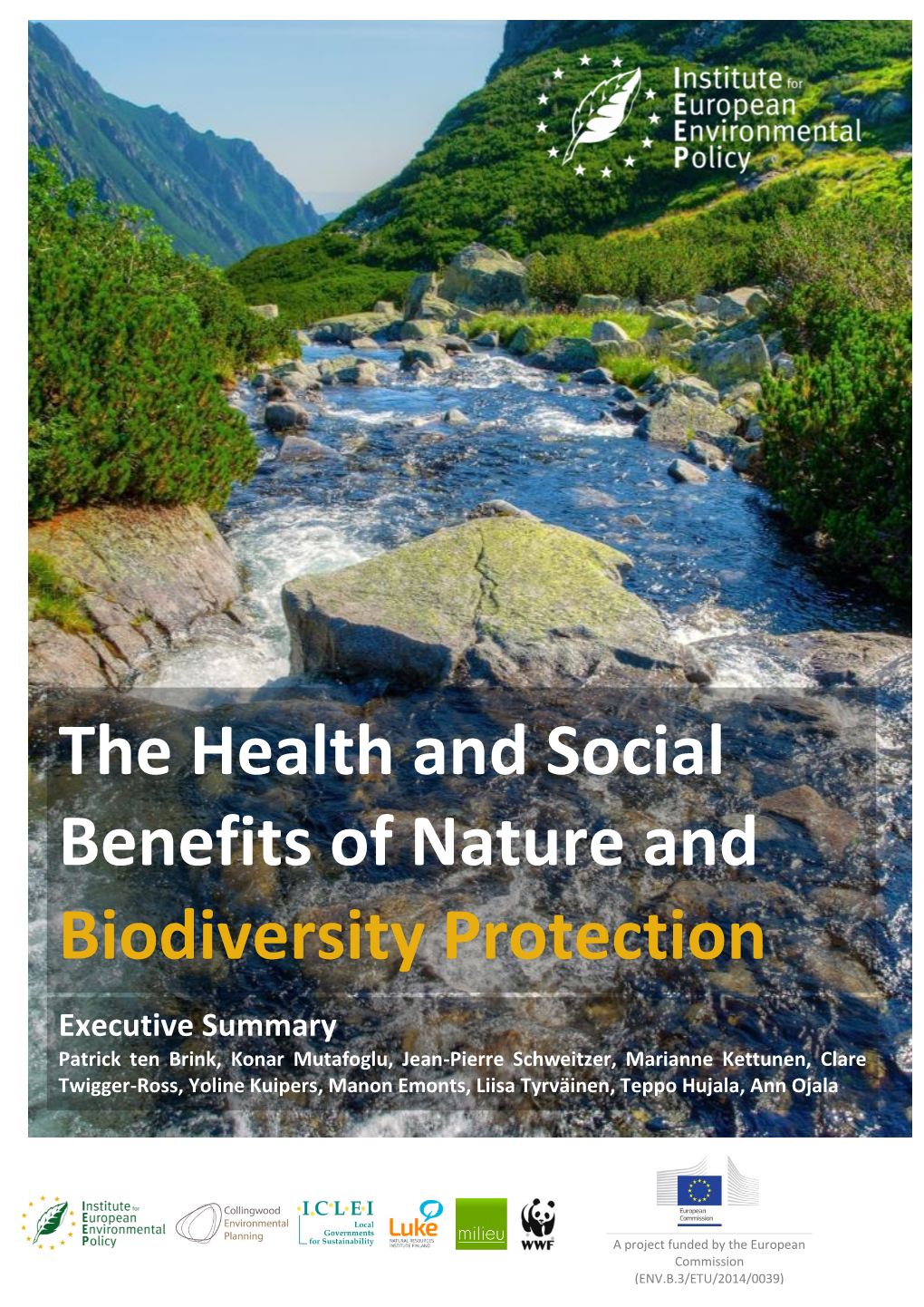 The Health and Social Benefits of Nature and Biodiversity Protection