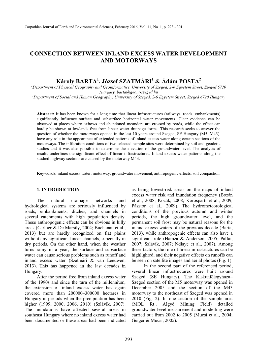 Connection Between Inland Water Development And