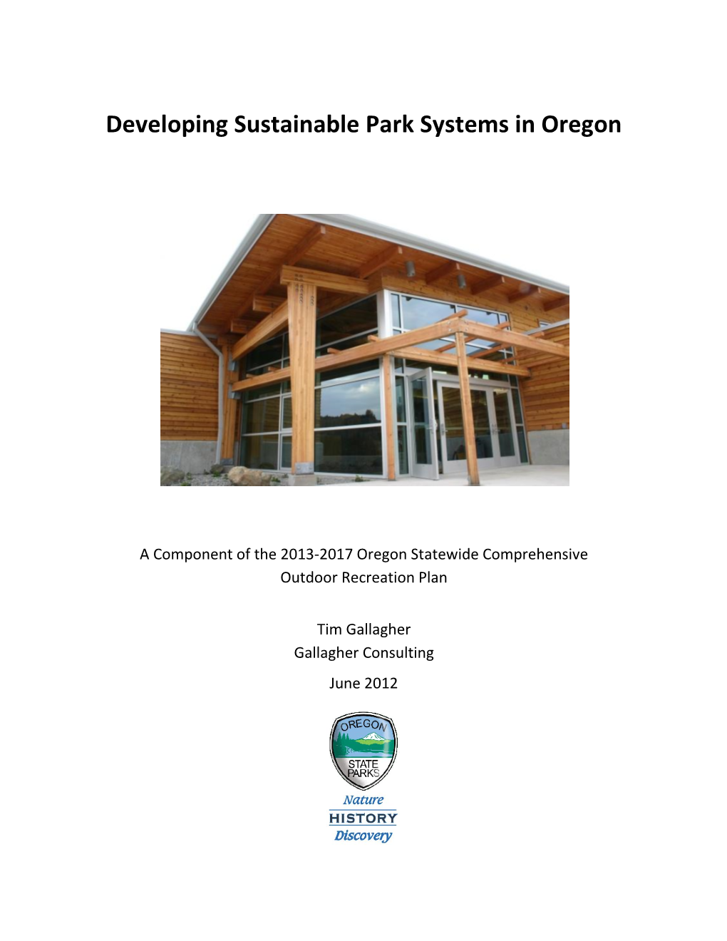 Developing Sustainable Park Systems in Oregon