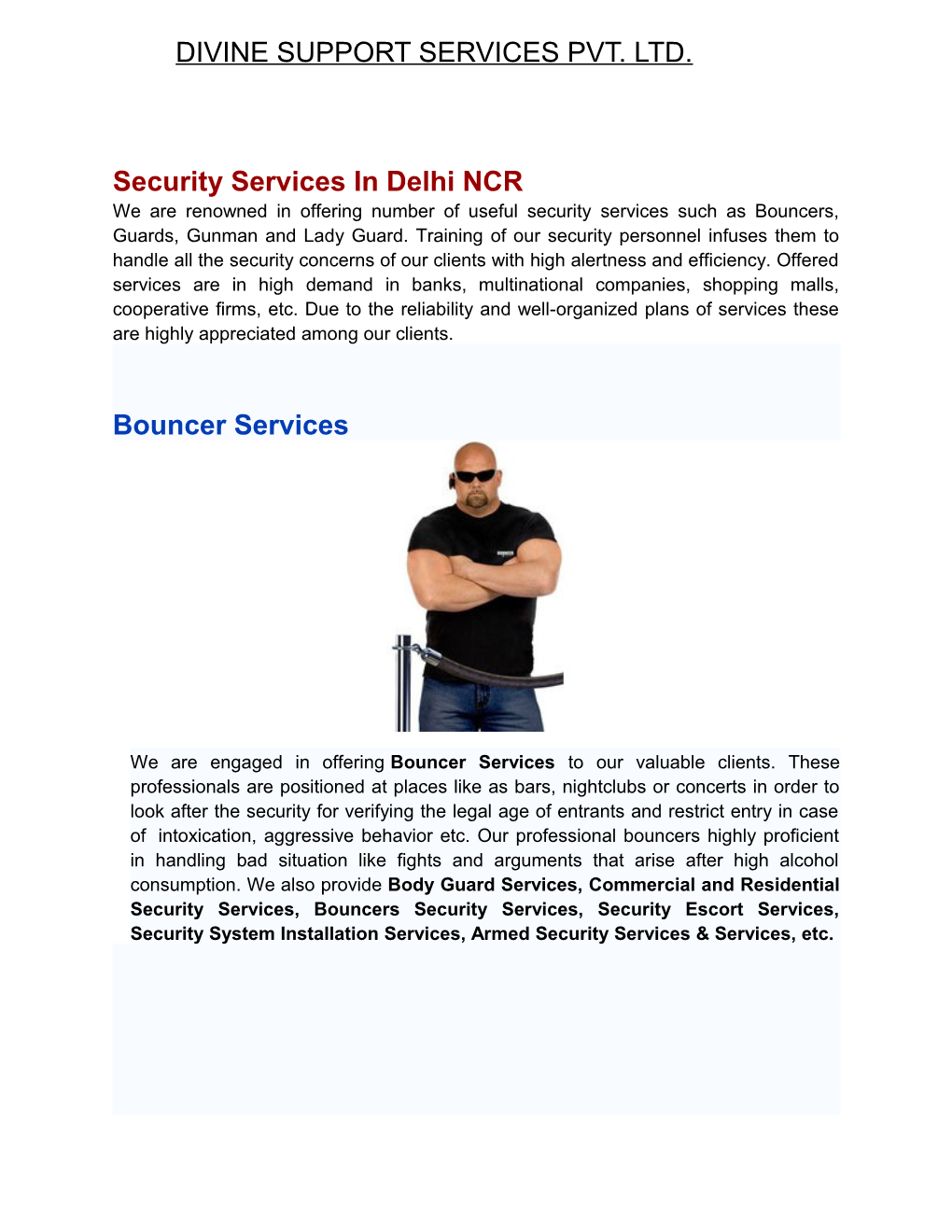 Security Services in Delhi NCR