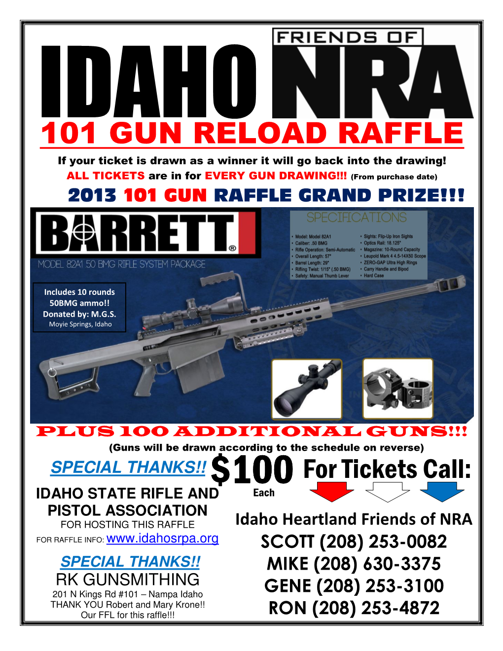 101 Gun Reload Raffle