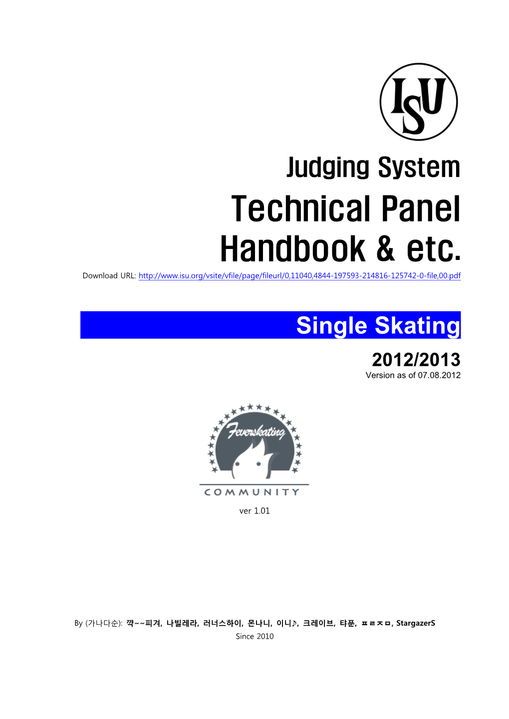 Technical Panel Handbook Technical Panel & Etc