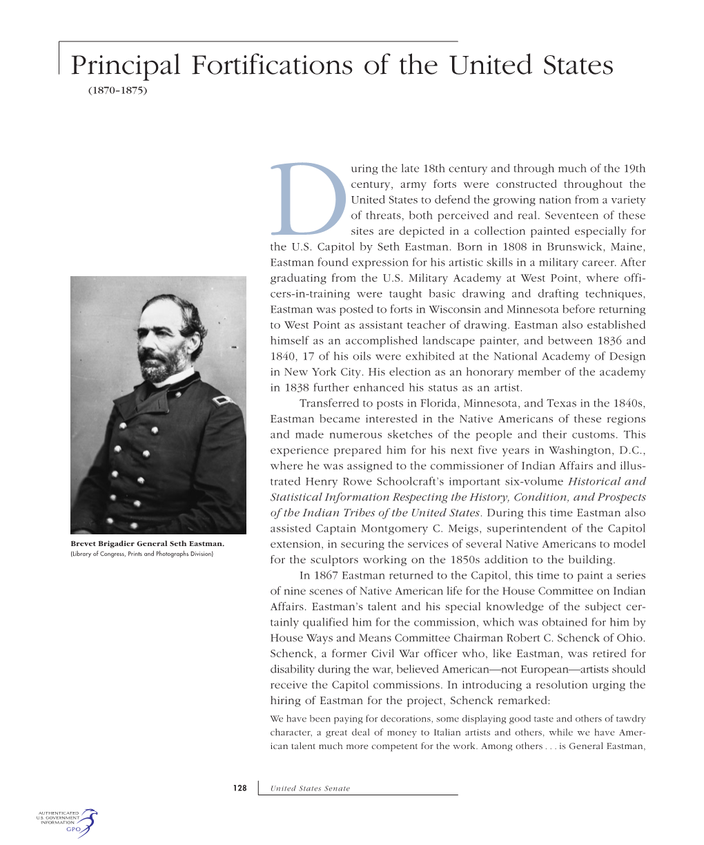 Principal Fortifications of the United States (1870–1875)