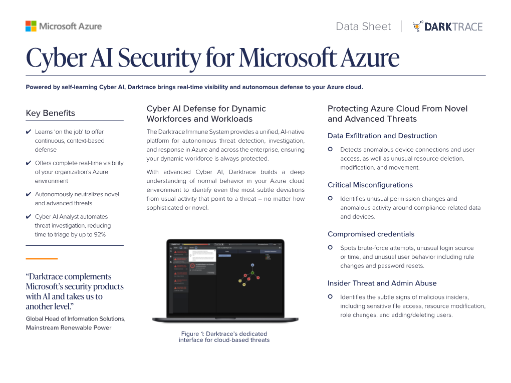 Cyber AI Security for Microsoft Azure