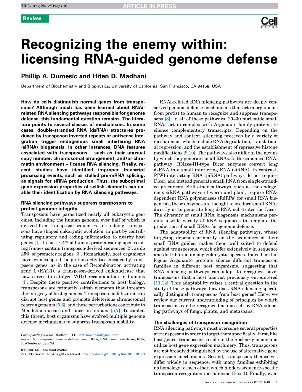 Licensing RNA-Guided Genome Defense