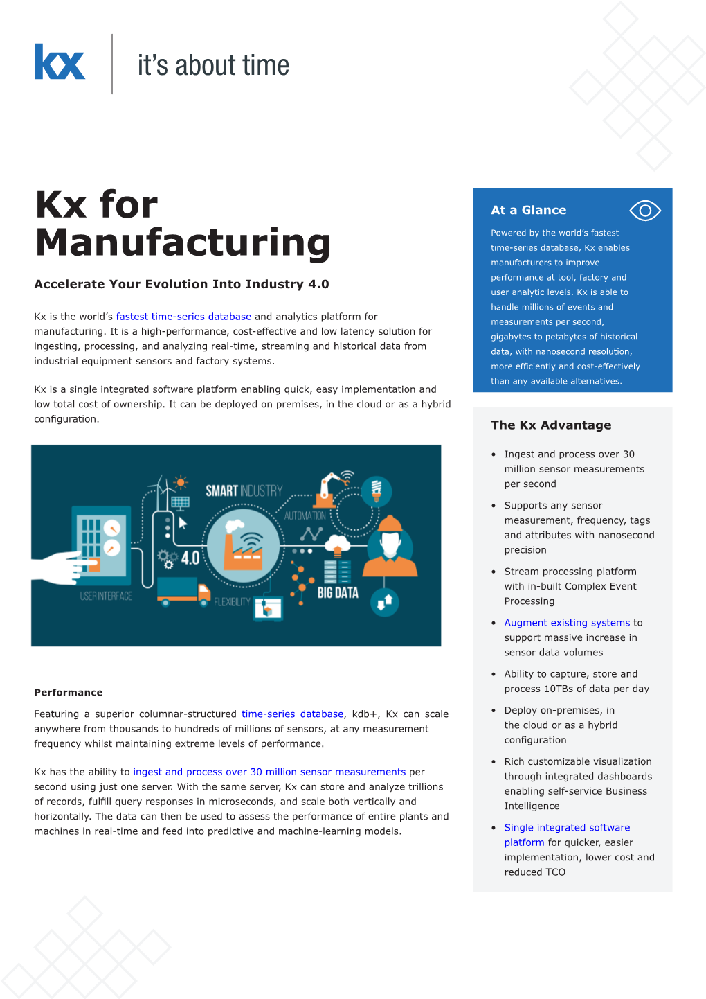 Kx for Manufacturing Flyer