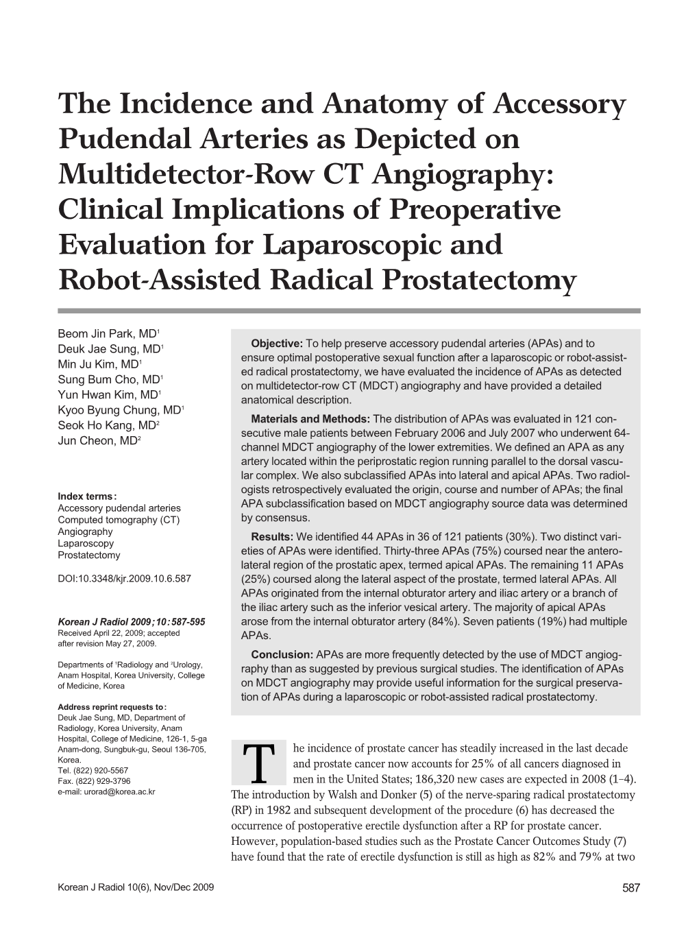 The Incidence and Anatomy of Accessory Pudendal Arteries As