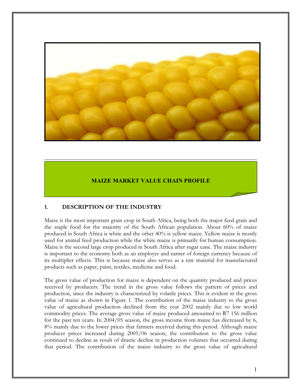 Commodity Profile