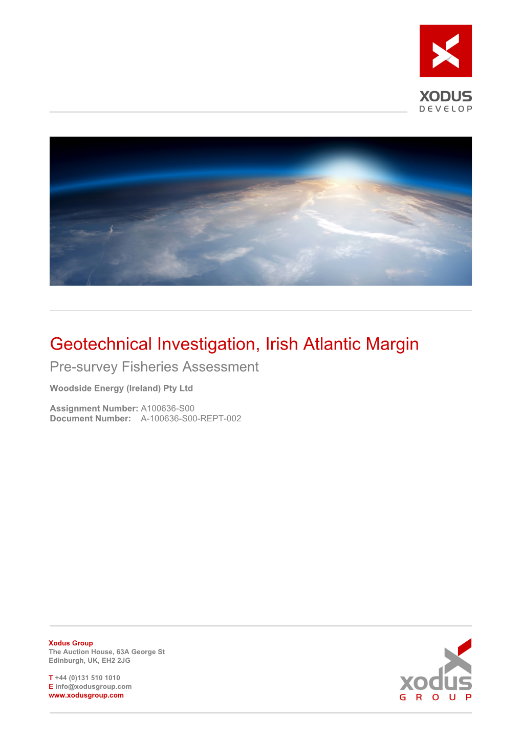 Geotechnical Investigation, Irish Atlantic Margin