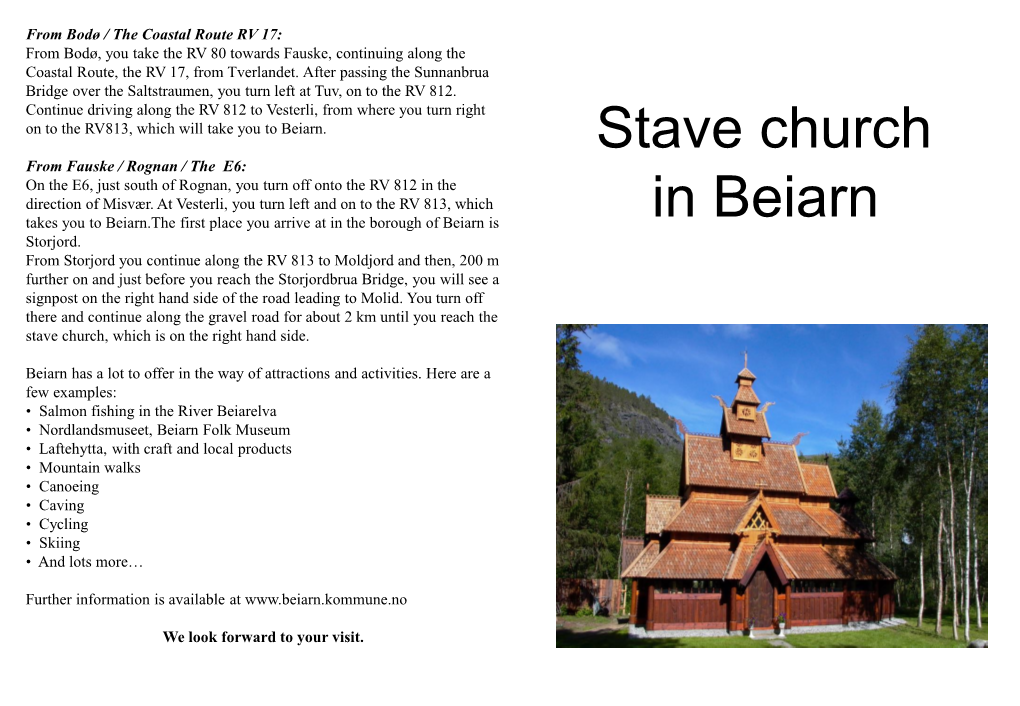Stave Church in Beiarn