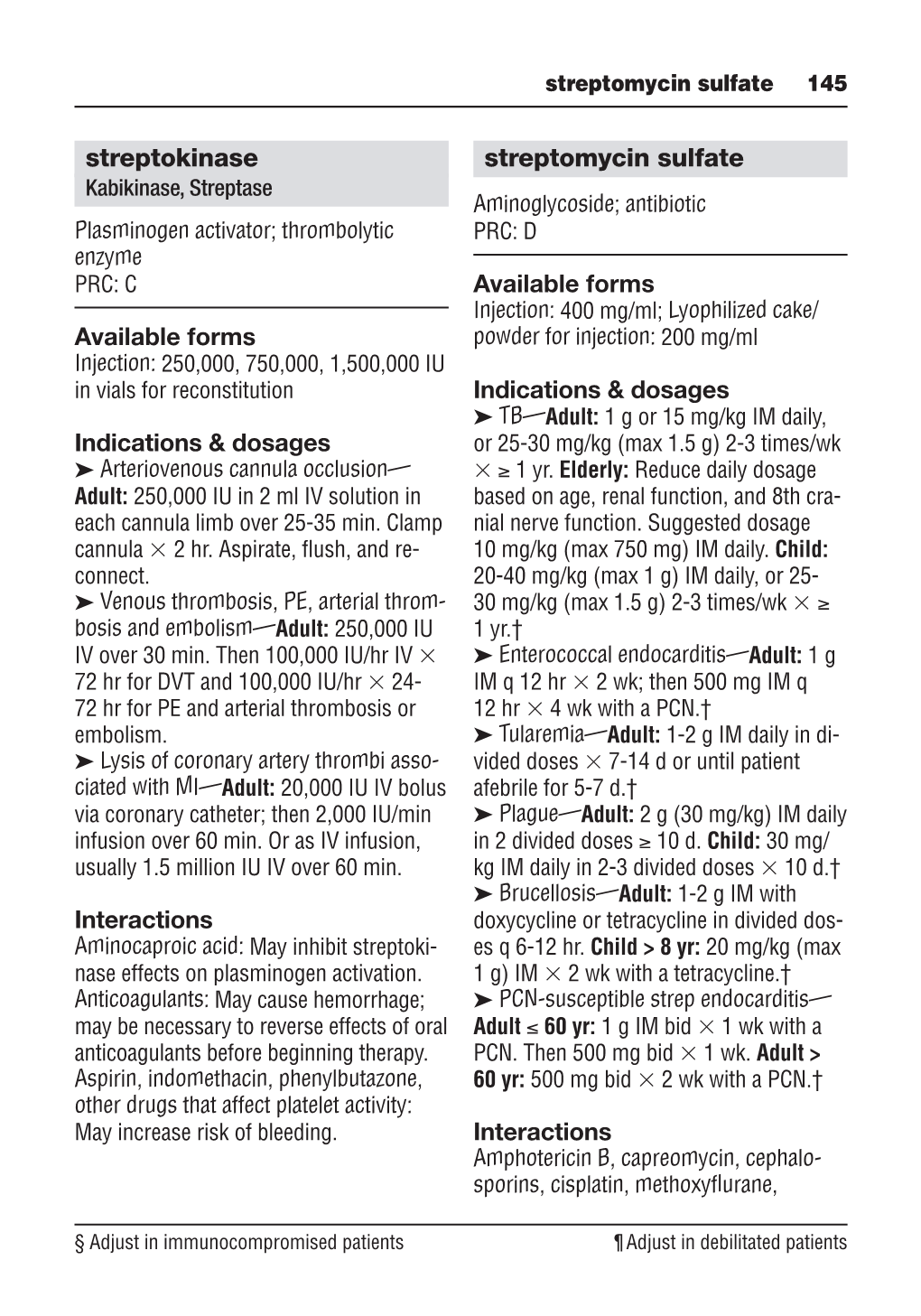 Streptokinase Available Forms Indications & Dosages Interactions