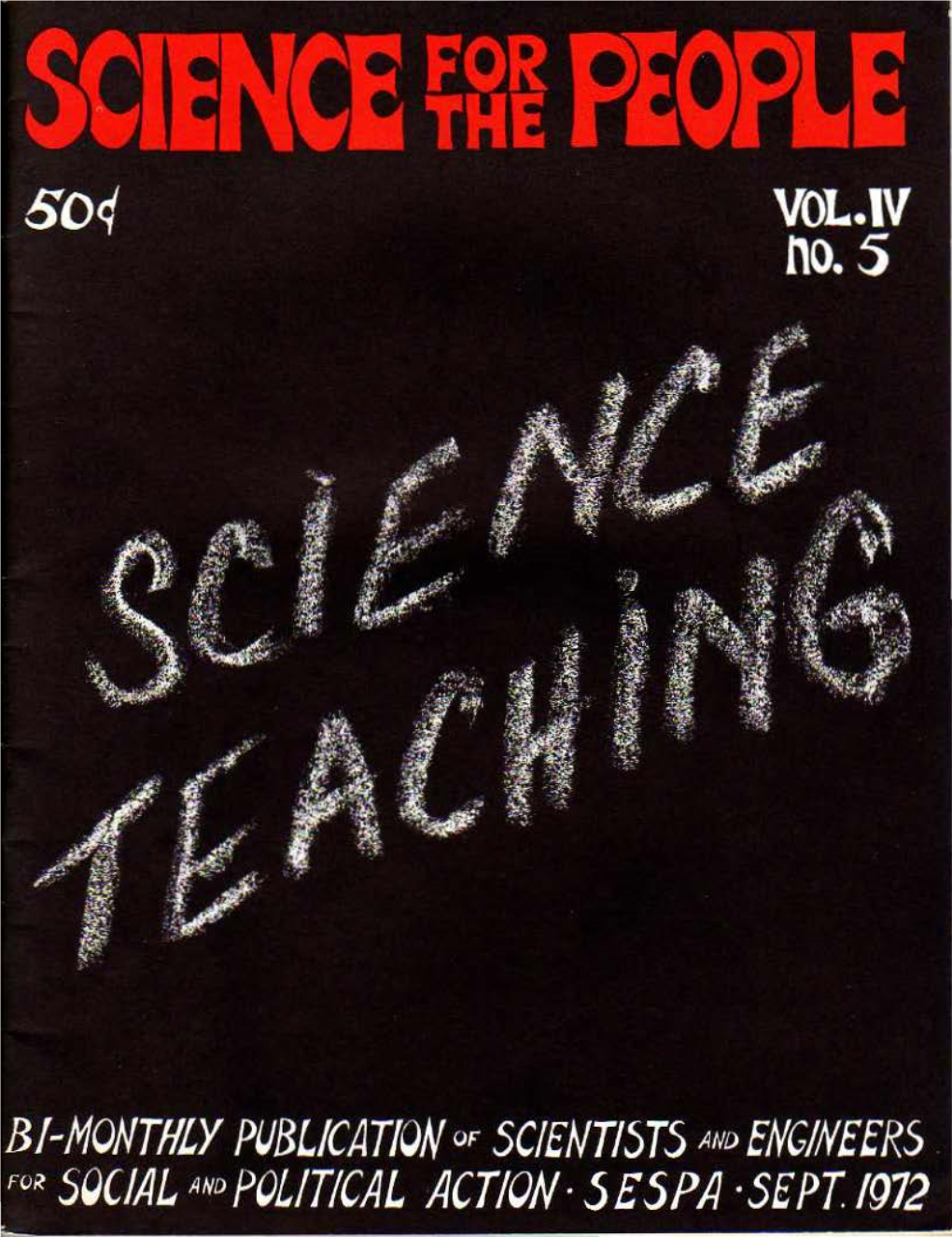 Science for the People Magazine Vol. 4, No. 5