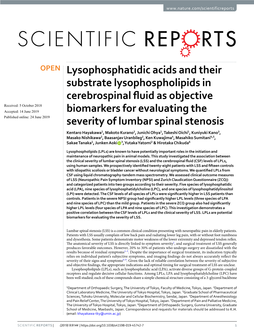 Lysophosphatidic Acids and Their Substrate Lysophospholipids In