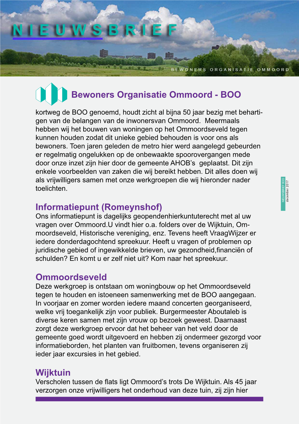 BOO Informatiepunt (Romeynshof) Ommoordseveld Wijktuin