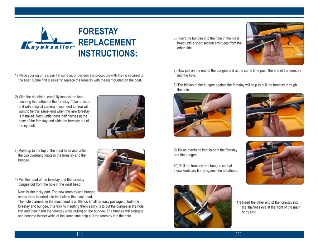 Forestay Replacement Instructions
