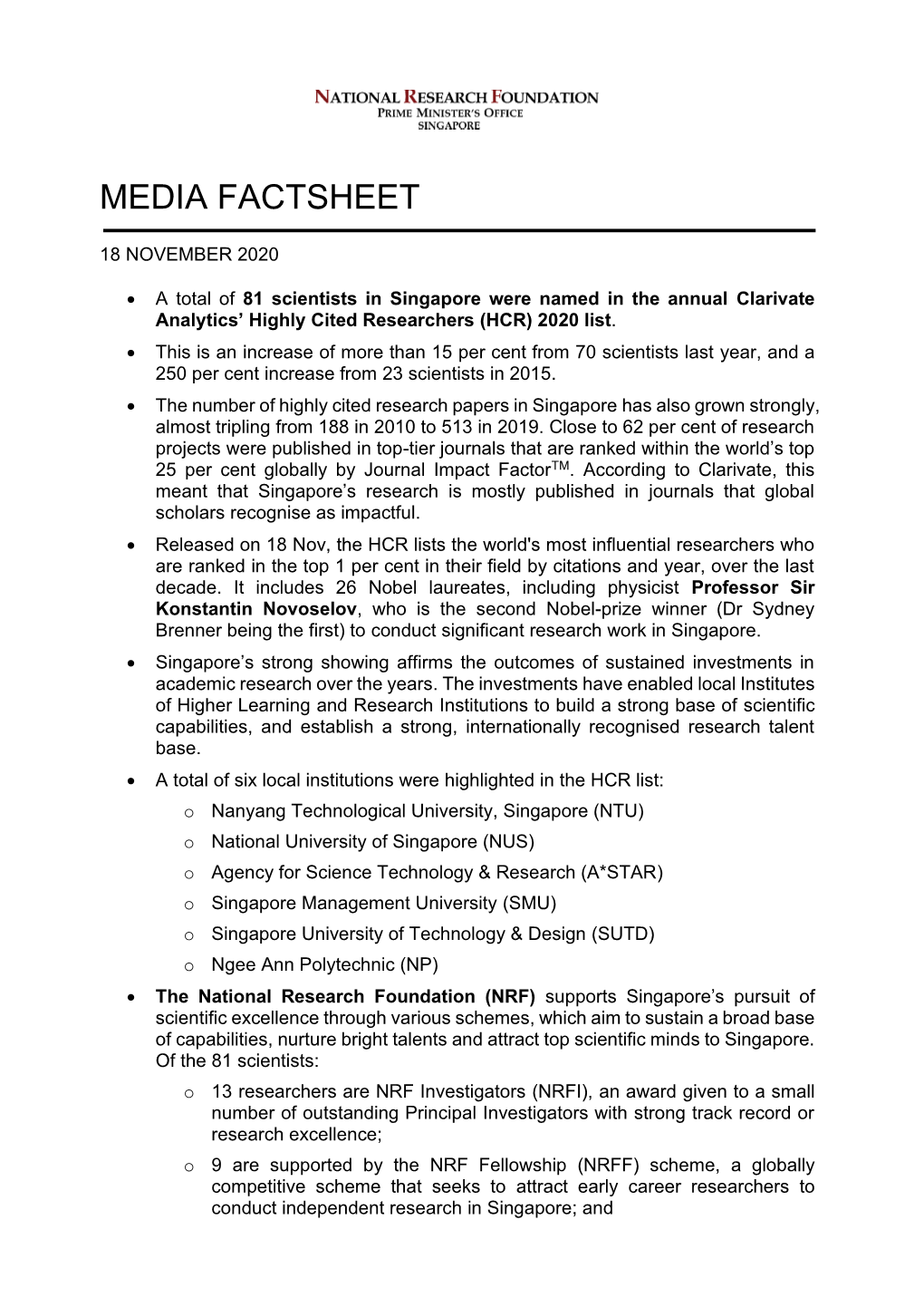 Media Factsheet