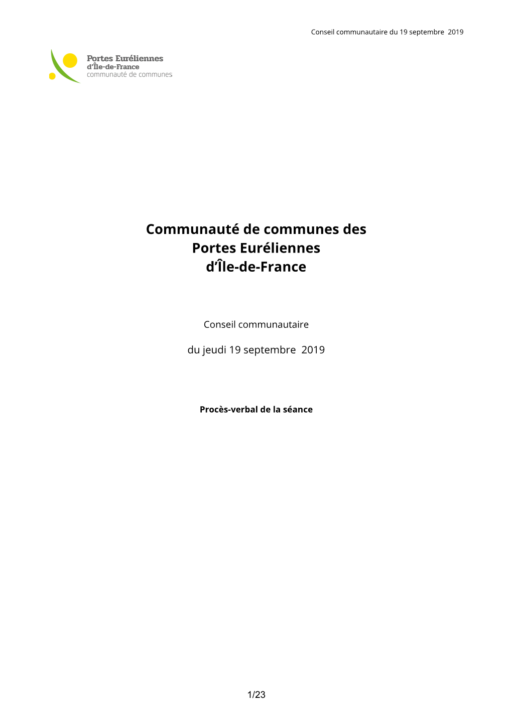 Communauté De Communes Des Portes Euréliennes D'île-De-France