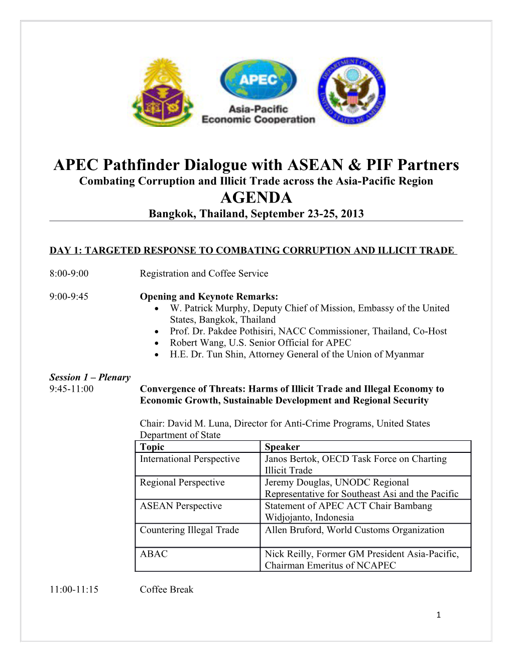 APEC Pathfinder Dialogue with ASEAN PIF Partners