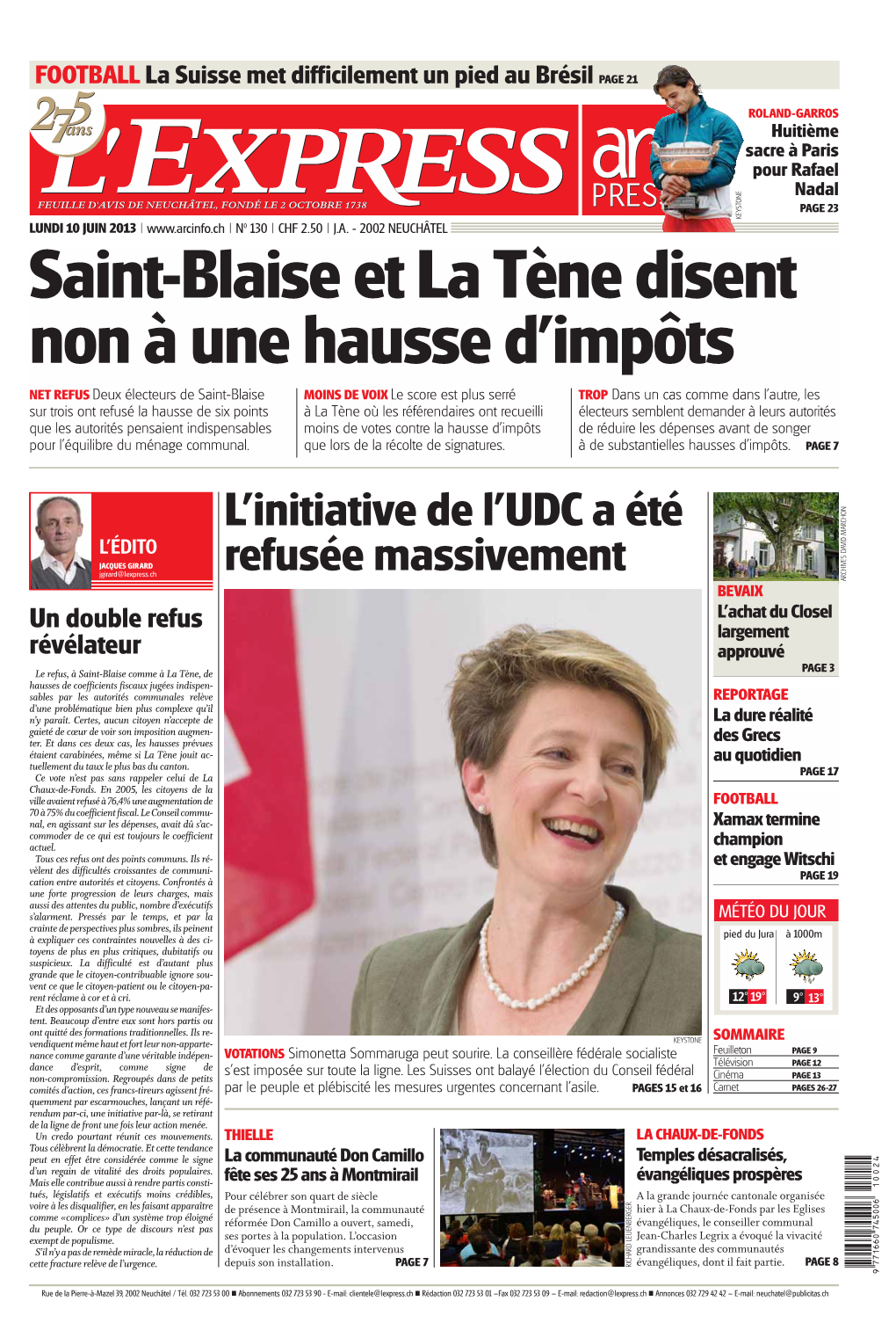 L'initiative De L'udc a Été Refusée Massivement