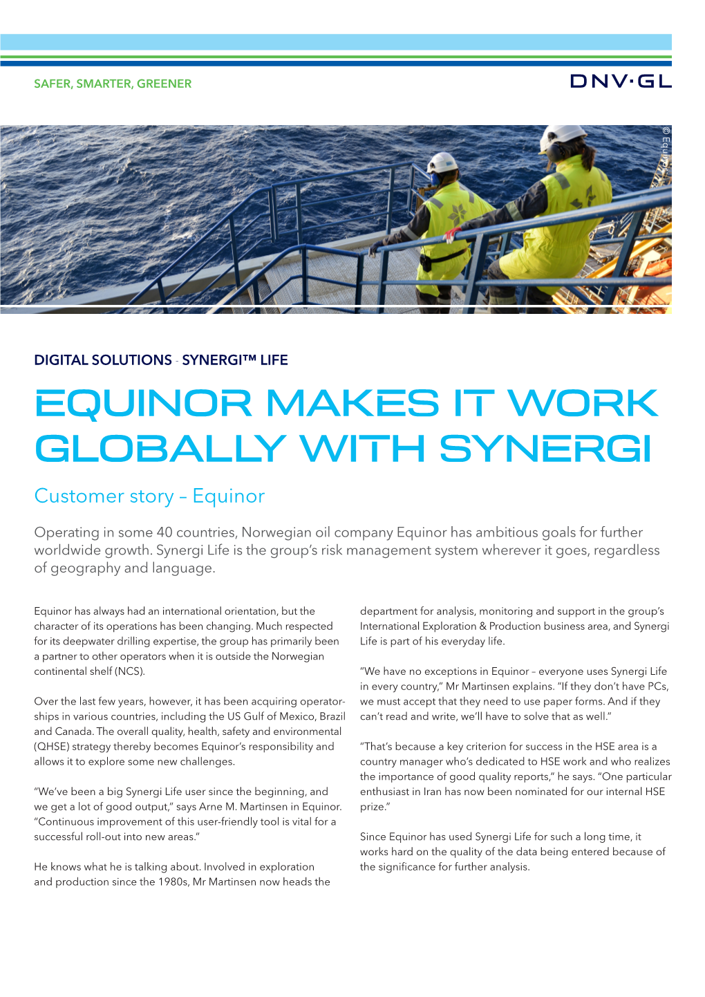 Equinor Makes It Work Globally with Synergi