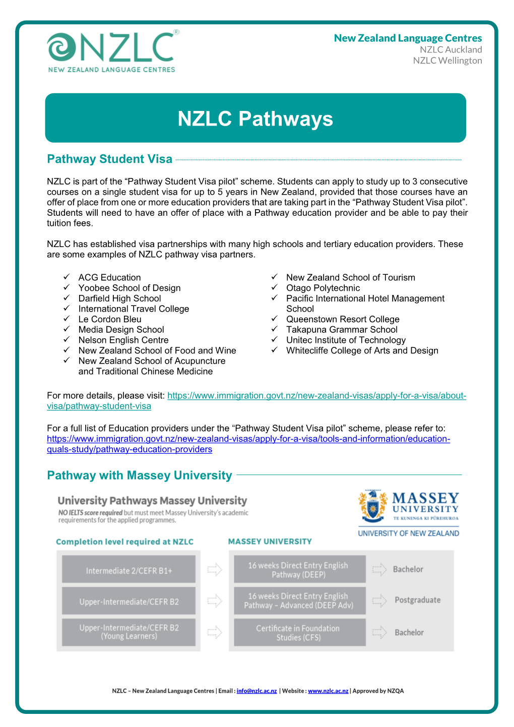 NZLC Pathway and Pathway Visa