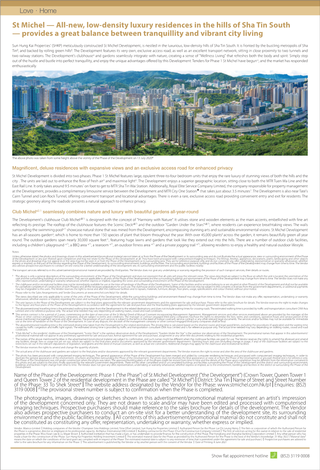 St Michel — All-New, Low-Density Luxury Residences in the Hills of Sha Tin South — Provides a Great Balance Between Tranquillity and Vibrant City Living
