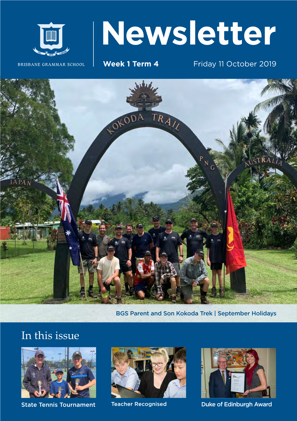 Newsletter Week 1 Term 4 Friday 11 October 2019