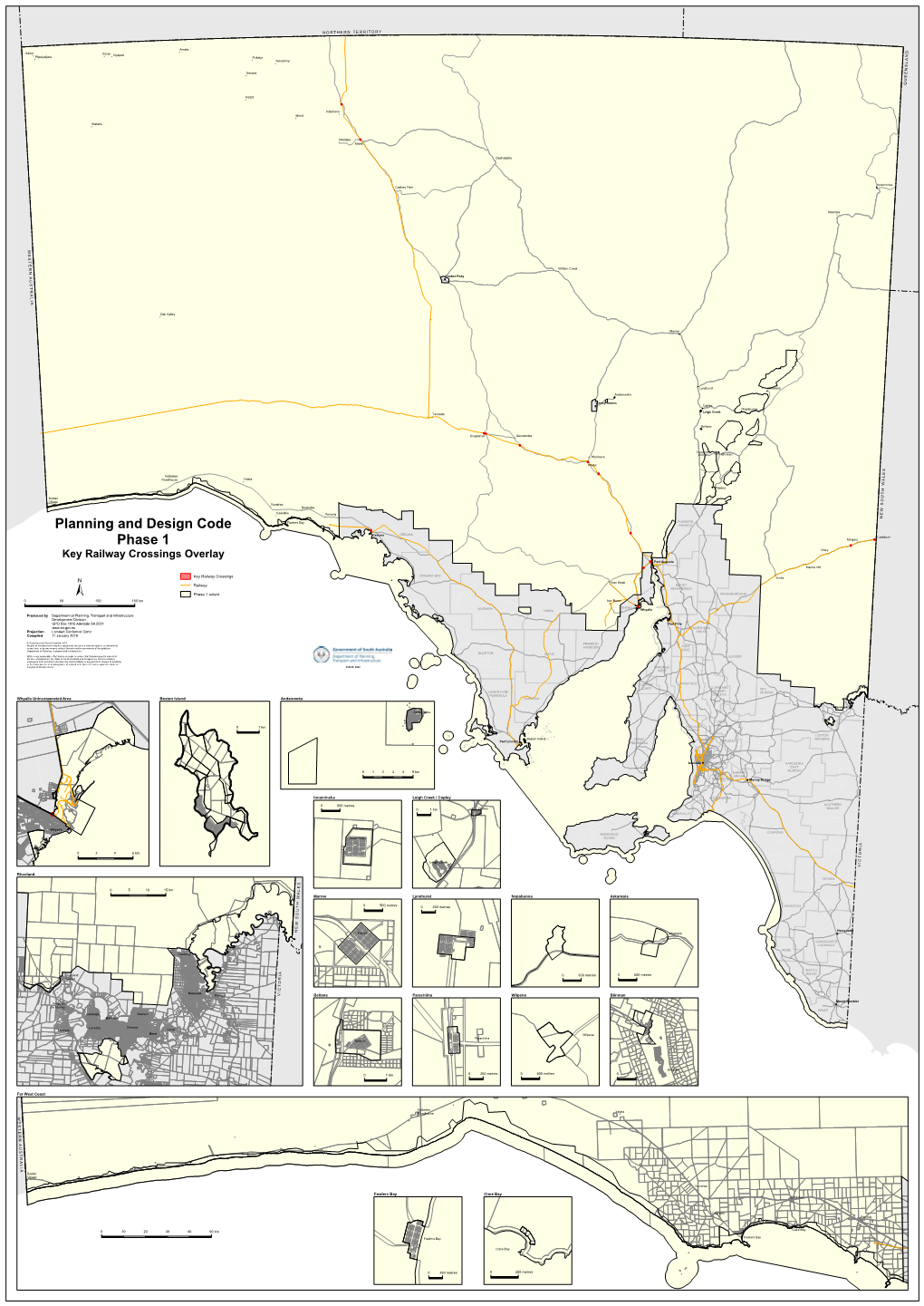 Key Railway Crossings Overlay 113411.4 94795 ! Port Augusta ! !