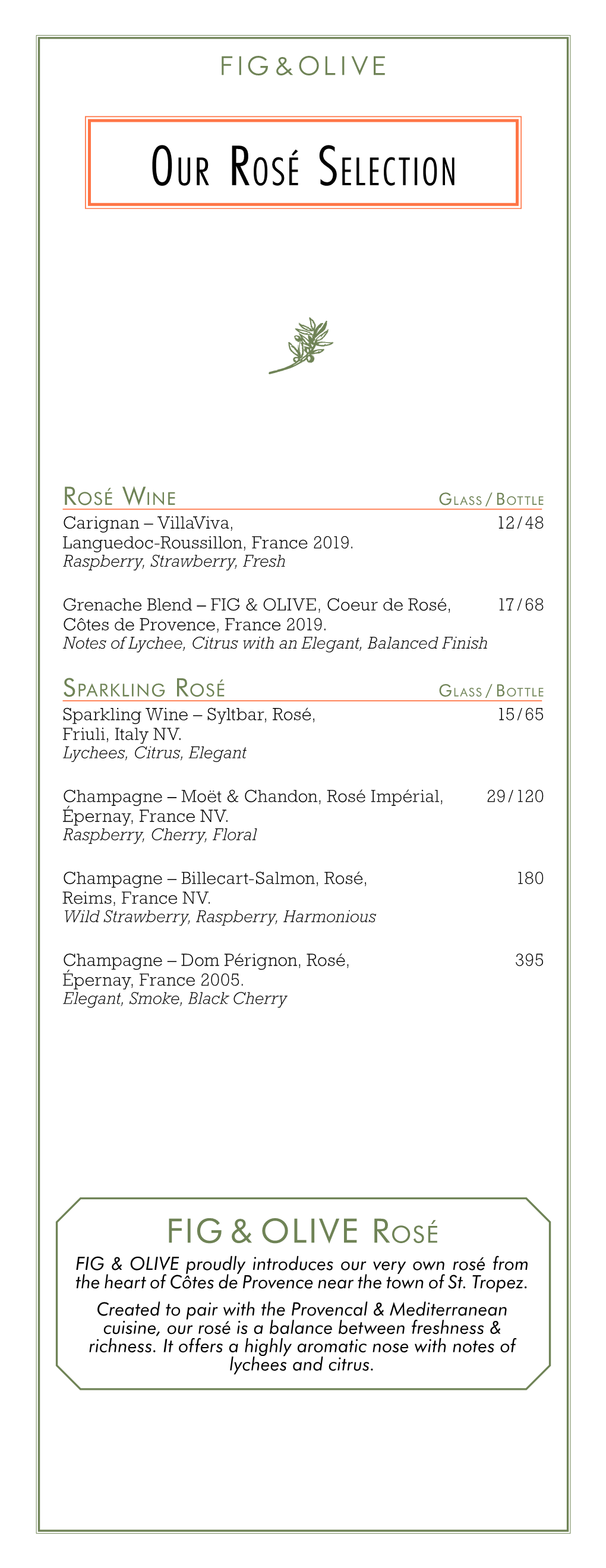 Newport Beach Wine List