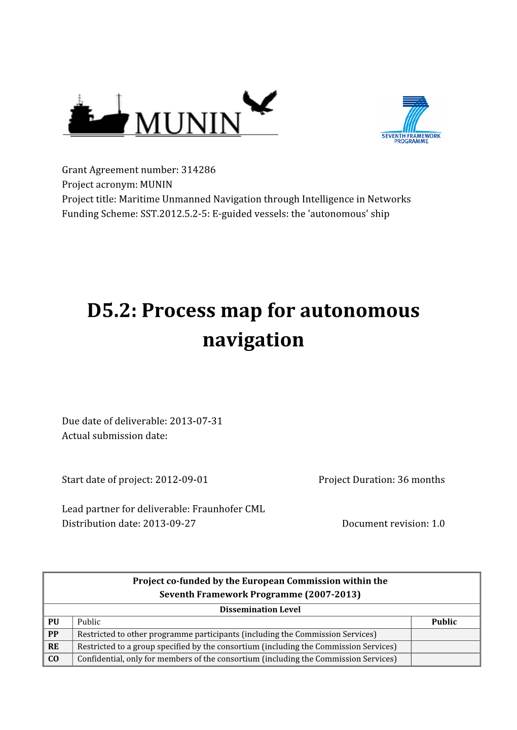 D5.2: Process Map for Autonomous Navigation