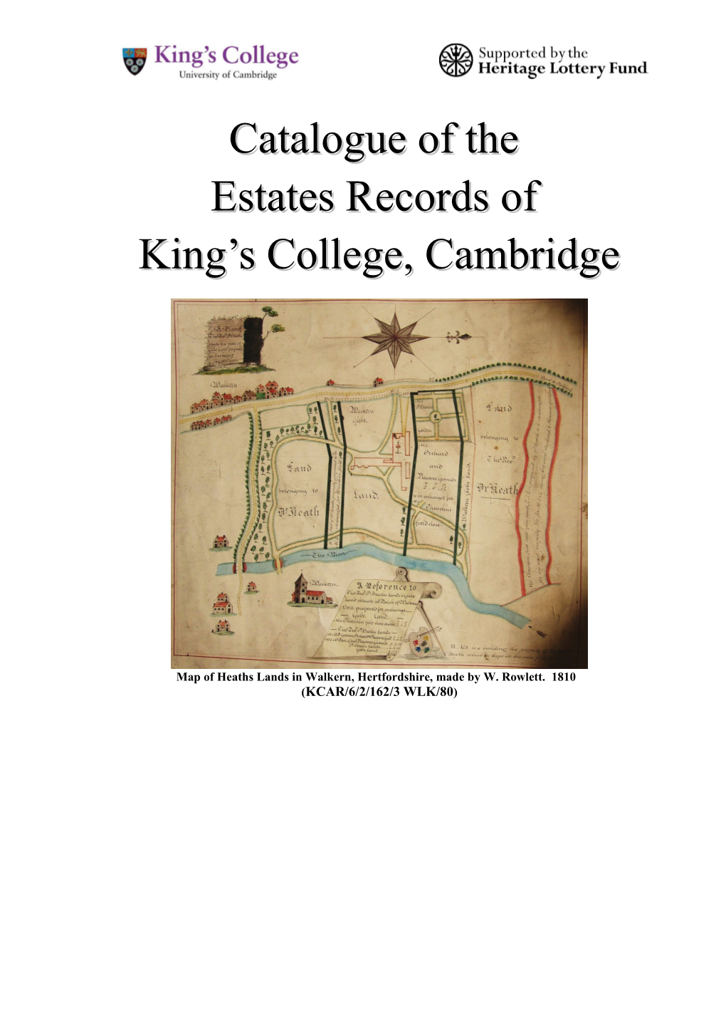 Ideas for an Exhibition of the King S College Estates Records